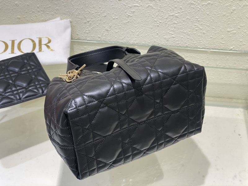 超N品 ディオールバッグコピー Dior Toujours バッグ スモール M2822OSHJ_M900 黒 ブラック カーフスキン ゴールド金具 - 画像 (5)