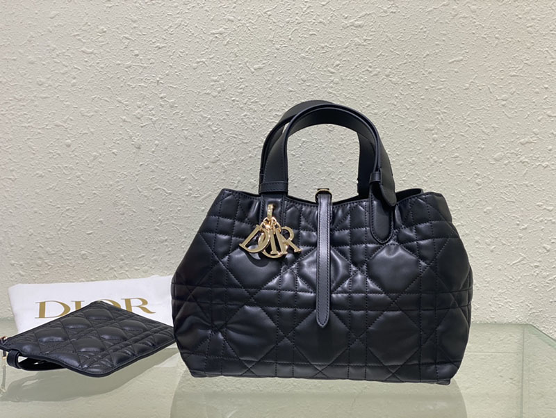 超N品 ディオールバッグコピー Dior Toujours バッグ ミディアム M2821OSHJ_M900 黒 ブラック カーフスキン ゴールド金具 - 画像 (9)