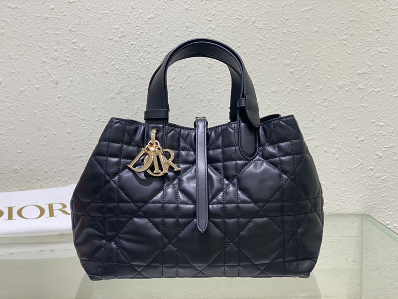 超N品 ディオールバッグコピー Dior Toujours バッグ ミディアム M2821OSHJ_M900 黒 ブラック カーフスキン ゴールド金具 - 画像 (8)