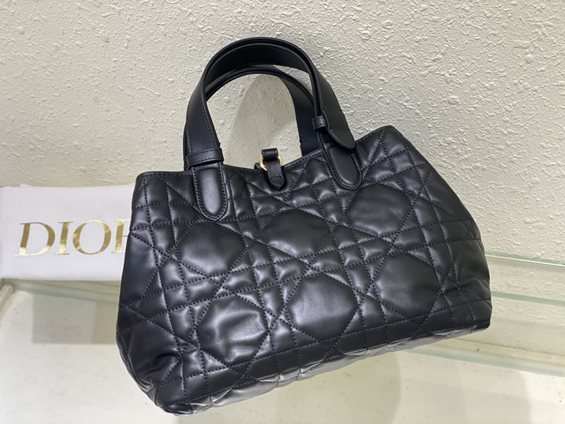 超N品 ディオールバッグコピー Dior Toujours バッグ ミディアム M2821OSHJ_M900 黒 ブラック カーフスキン ゴールド金具 - 画像 (6)