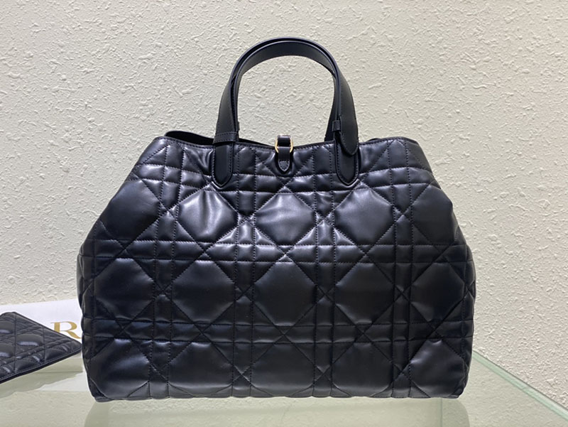 超N品 ディオールバッグコピー Dior Toujours バッグ ラージ M2820OSHJ_M900 黒 ブラック カーフスキン ゴールド金具 - 画像 (7)