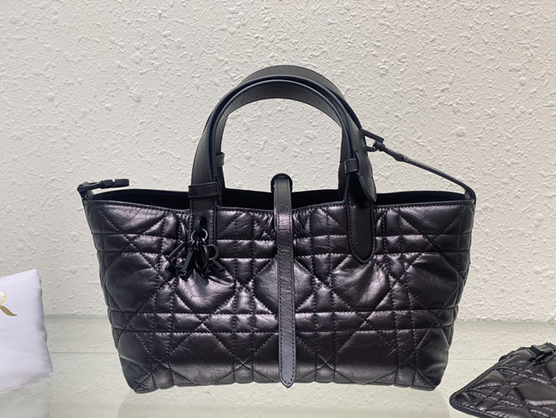 超N品 ディオールバッグコピー Dior Toujours バッグ スモール M2822SNIO_M900 黒 ブラック カーフスキン ブラック金具 - 画像 (9)