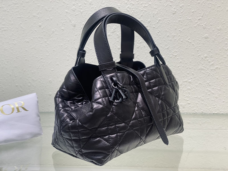 超N品 ディオールバッグコピー Dior Toujours バッグ スモール M2822SNIO_M900 黒 ブラック カーフスキン ブラック金具 - 画像 (7)
