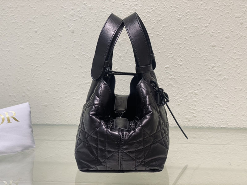 超N品 ディオールバッグコピー Dior Toujours バッグ スモール M2822SNIO_M900 黒 ブラック カーフスキン ブラック金具 - 画像 (6)