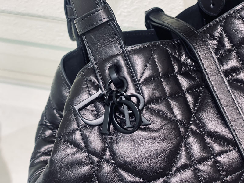 超N品 ディオールバッグコピー Dior Toujours バッグ スモール M2822SNIO_M900 黒 ブラック カーフスキン ブラック金具 - 画像 (4)