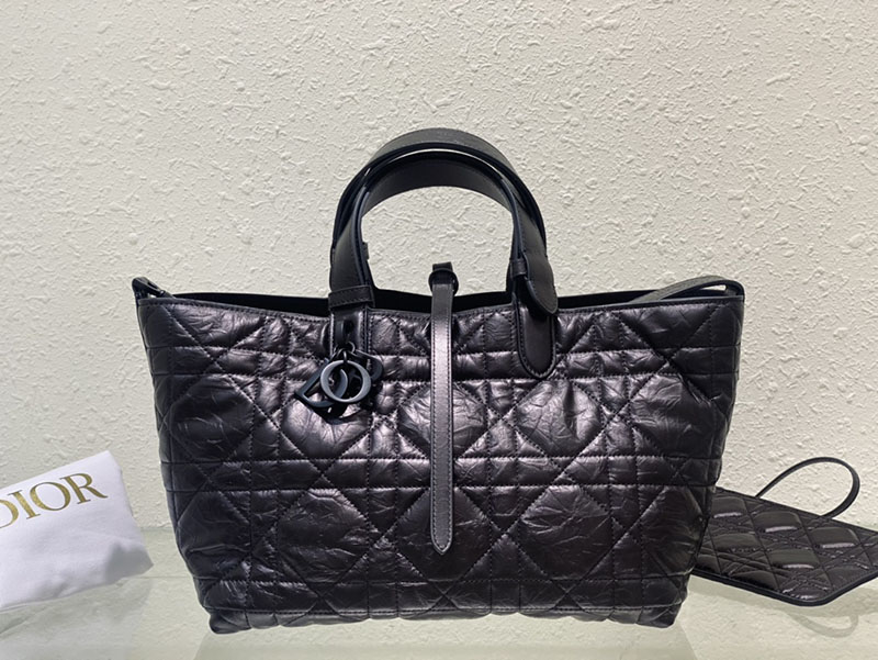超N品 ディオールバッグコピー Dior Toujours バッグ ミディアム M2821SNIO_M900 黒 ブラック カーフスキン ブラック金具 - 画像 (9)