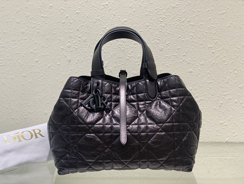 超N品 ディオールバッグコピー Dior Toujours バッグ ミディアム M2821SNIO_M900 黒 ブラック カーフスキン ブラック金具 - 画像 (8)
