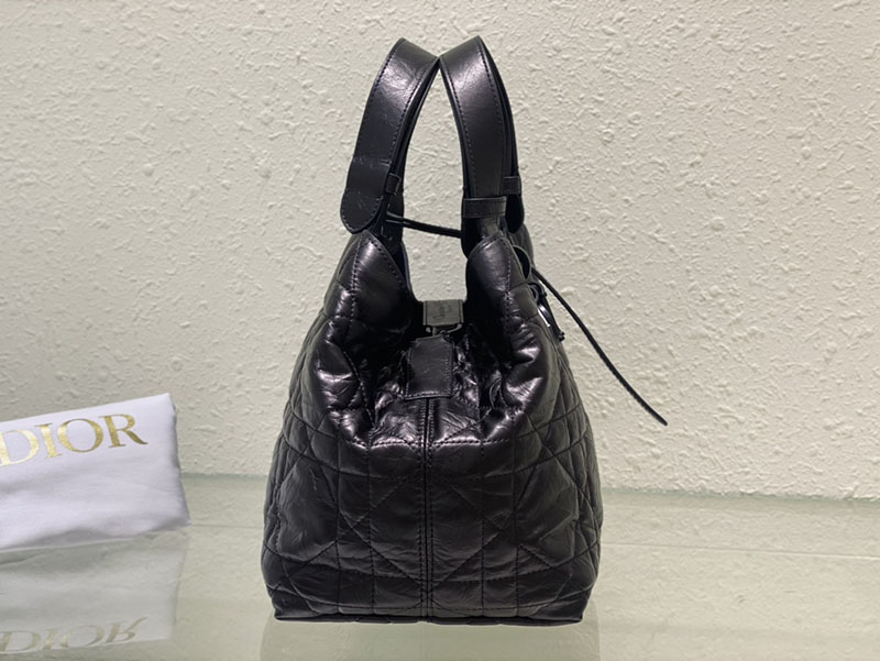 超N品 ディオールバッグコピー Dior Toujours バッグ ミディアム M2821SNIO_M900 黒 ブラック カーフスキン ブラック金具 - 画像 (6)