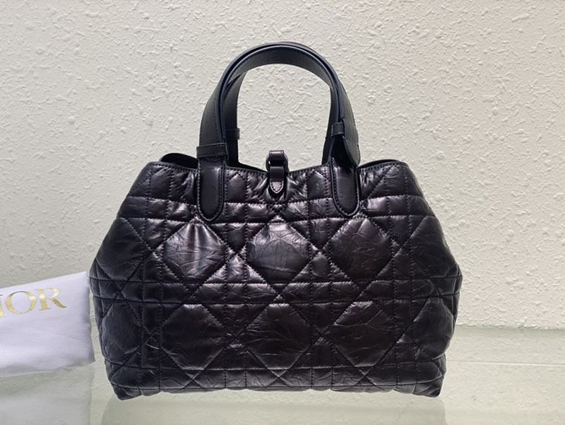 超N品 ディオールバッグコピー Dior Toujours バッグ ミディアム M2821SNIO_M900 黒 ブラック カーフスキン ブラック金具 - 画像 (5)