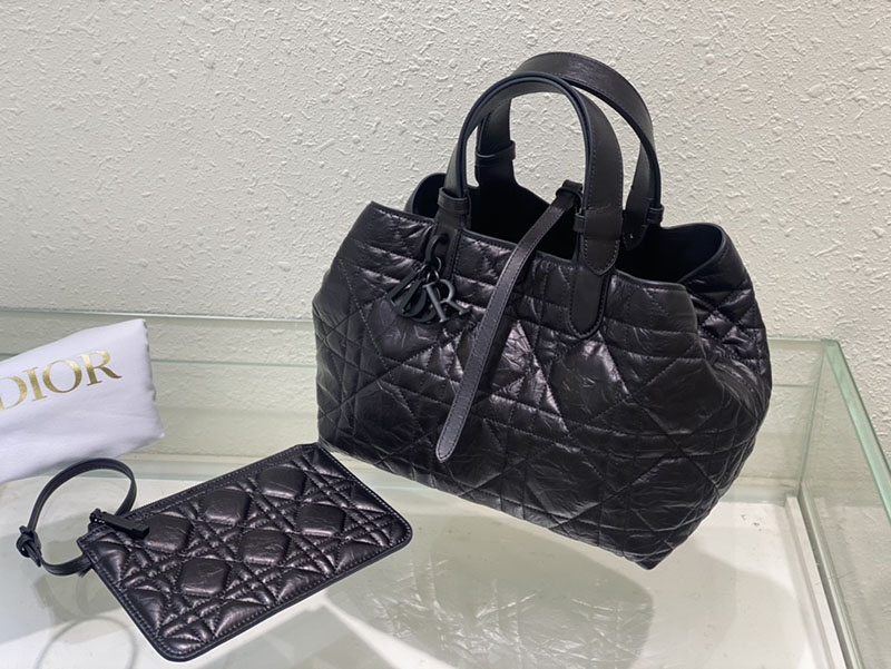 超N品 ディオールバッグコピー Dior Toujours バッグ ミディアム M2821SNIO_M900 黒 ブラック カーフスキン ブラック金具 - 画像 (4)