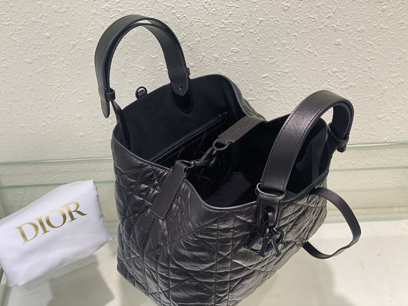 超N品 ディオールバッグコピー Dior Toujours バッグ ミディアム M2821SNIO_M900 黒 ブラック カーフスキン ブラック金具 - 画像 (3)