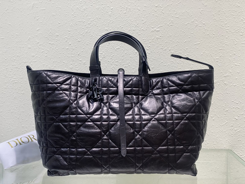 超N品 ディオールバッグコピー Dior Toujours バッグ ラージ M2820SNIO_M900 黒 ブラック カーフスキン ブラック金具 - 画像 (9)