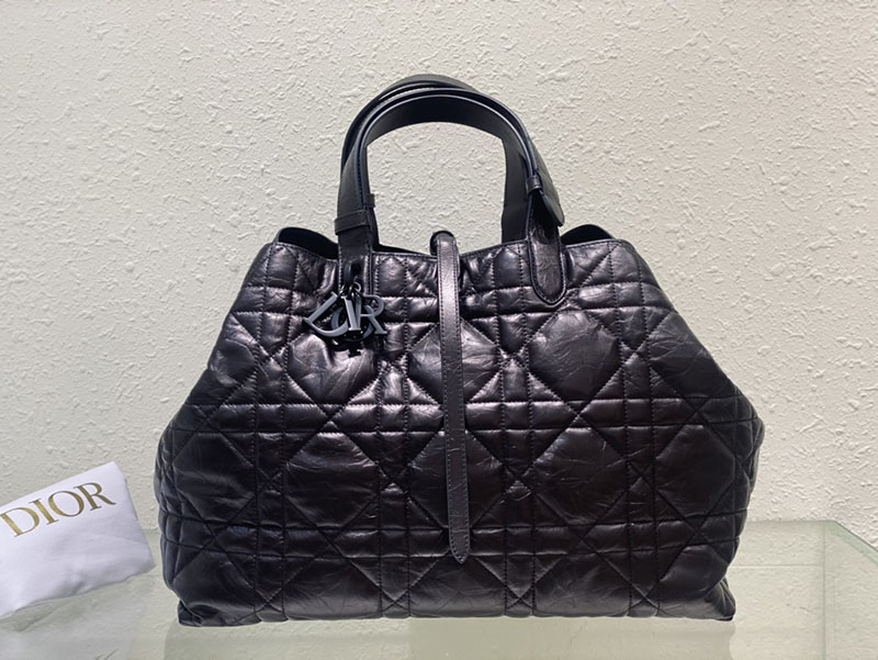 超N品 ディオールバッグコピー Dior Toujours バッグ ラージ M2820SNIO_M900 黒 ブラック カーフスキン ブラック金具 - 画像 (8)