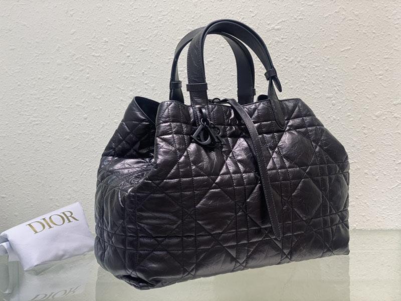 超N品 ディオールバッグコピー Dior Toujours バッグ ラージ M2820SNIO_M900 黒 ブラック カーフスキン ブラック金具 - 画像 (7)