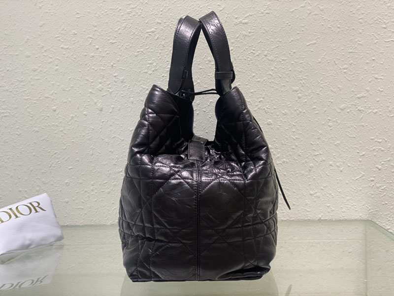 超N品 ディオールバッグコピー Dior Toujours バッグ ラージ M2820SNIO_M900 黒 ブラック カーフスキン ブラック金具 - 画像 (6)