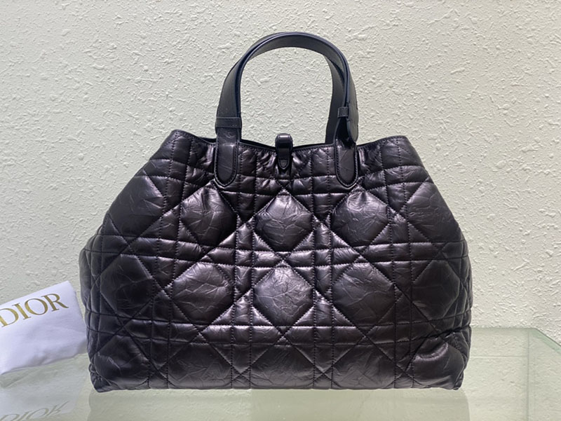 超N品 ディオールバッグコピー Dior Toujours バッグ ラージ M2820SNIO_M900 黒 ブラック カーフスキン ブラック金具 - 画像 (5)