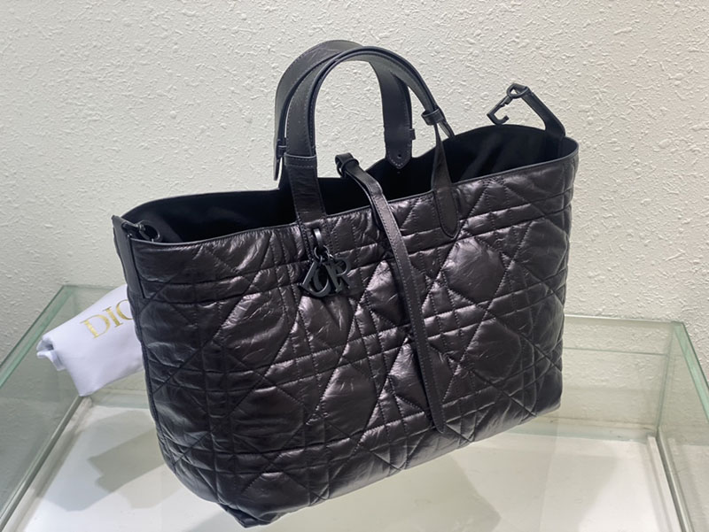超N品 ディオールバッグコピー Dior Toujours バッグ ラージ M2820SNIO_M900 黒 ブラック カーフスキン ブラック金具 - 画像 (4)