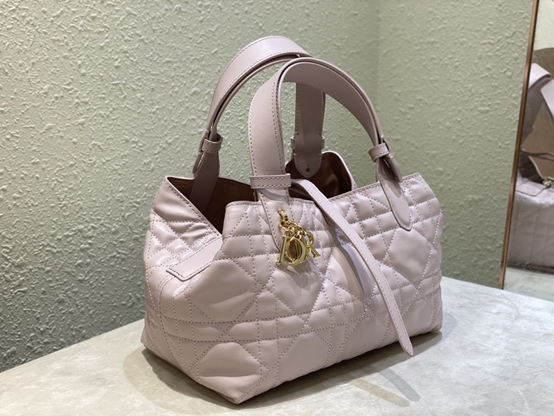 超N品 ディオールバッグコピー Dior Toujours バッグ スモール M2822OSHJ_M05N ピンク カーフスキン ゴールド金具 - 画像 (8)
