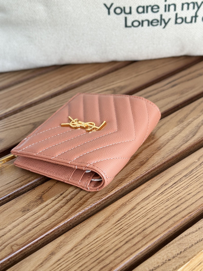 最高級サンローランスーパーコピー レディース サンローラン 財布 モノグラム バイフォールドウォレット PALE PINK 575879BOW016920 カーフスキン ゴールド金具 - 画像 (7)