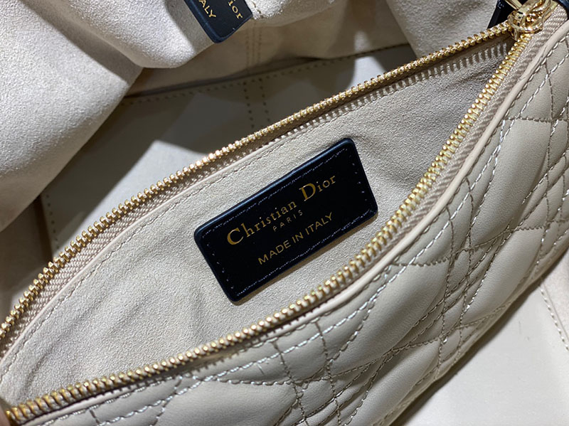 超N品 ディオールバッグコピー Dior Toujours バッグ ミディアム M2821OSIY_M963 黒 ブラックxパウダーベージュ カーフスキン ゴールド金具 - 画像 (2)