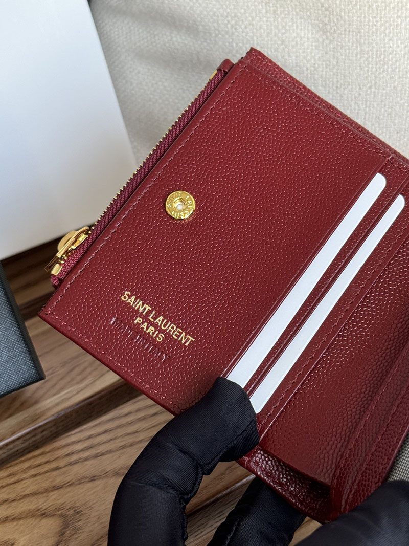 最高級サンローランスーパーコピー レディース サンローラン 財布 モノグラム バイフォールドウォレット ROUGE MERLOT 575879BOW016592 カーフスキン ゴールド金具 - 画像 (4)