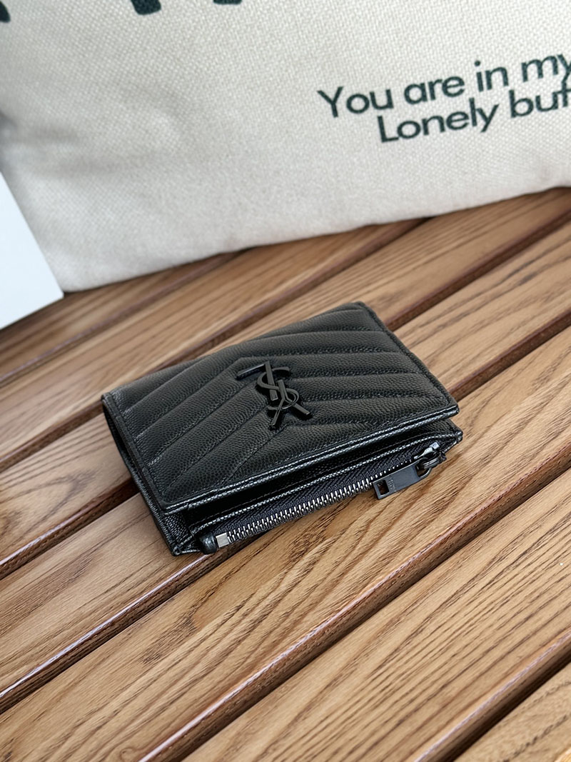 最高級サンローランスーパーコピー レディース サンローラン 財布 モノグラム バイフォールドウォレット ブラック 575879BOW081000 カーフスキン ブラック金具 - 画像 (8)