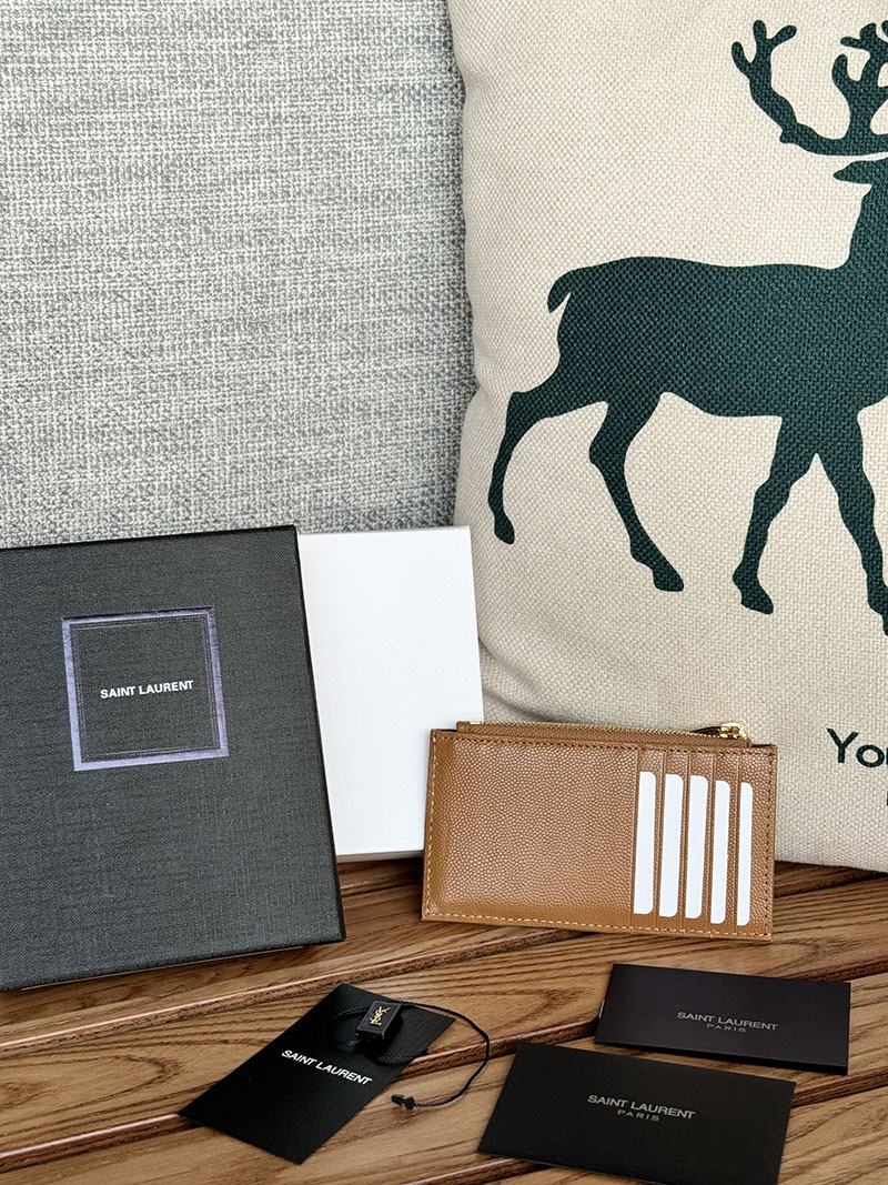 最高級サンローランスーパーコピー YSL モノグラム フラグメント ジップカードケース レディース DARK NATURAL 607915BOW012516 カーフスキンレザー ゴールド金具 - 画像 (9)