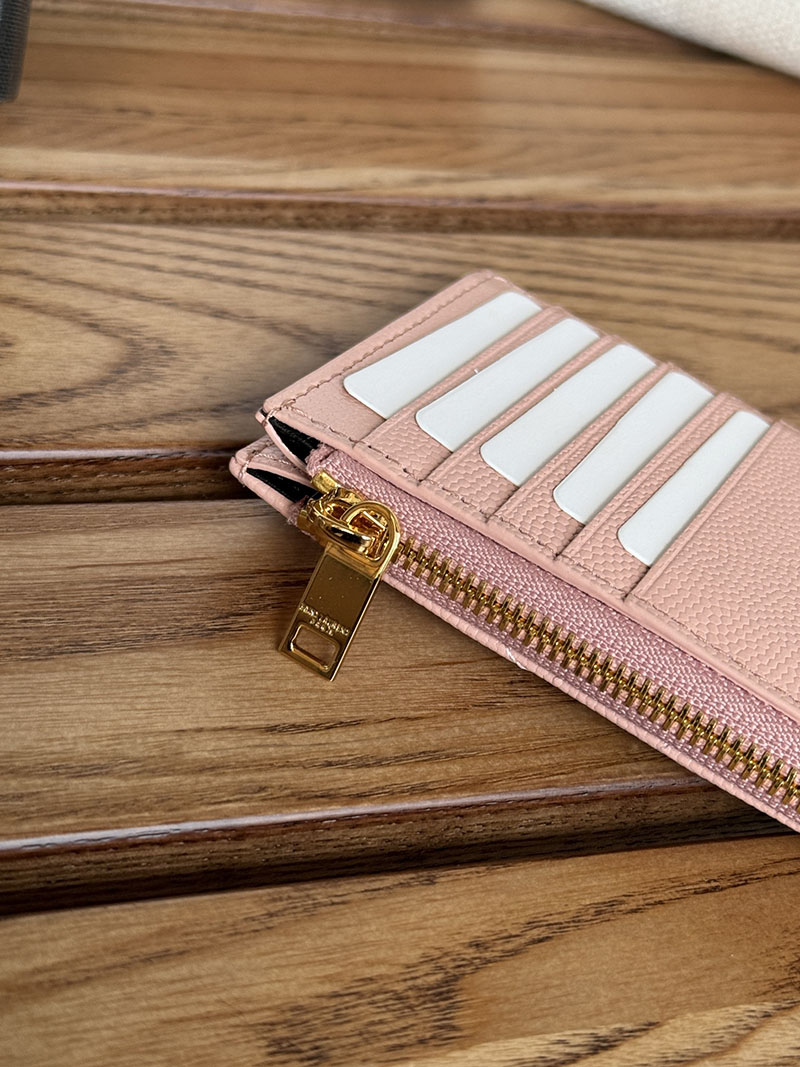 最高級サンローランスーパーコピー YSL モノグラム フラグメント ジップカードケース レディース ピンク 607915BOW015000 カーフスキンレザー ゴールド金具 - 画像 (5)