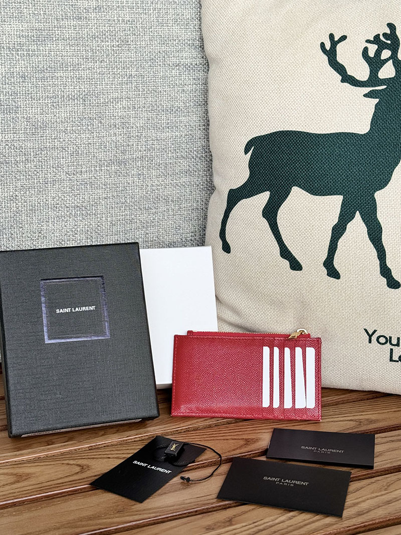 最高級サンローランスーパーコピー YSL モノグラム フラグメント ジップカードケース レディース フューシャ 607915BOW015526 カーフスキンレザー ゴールド金具 - 画像 (9)