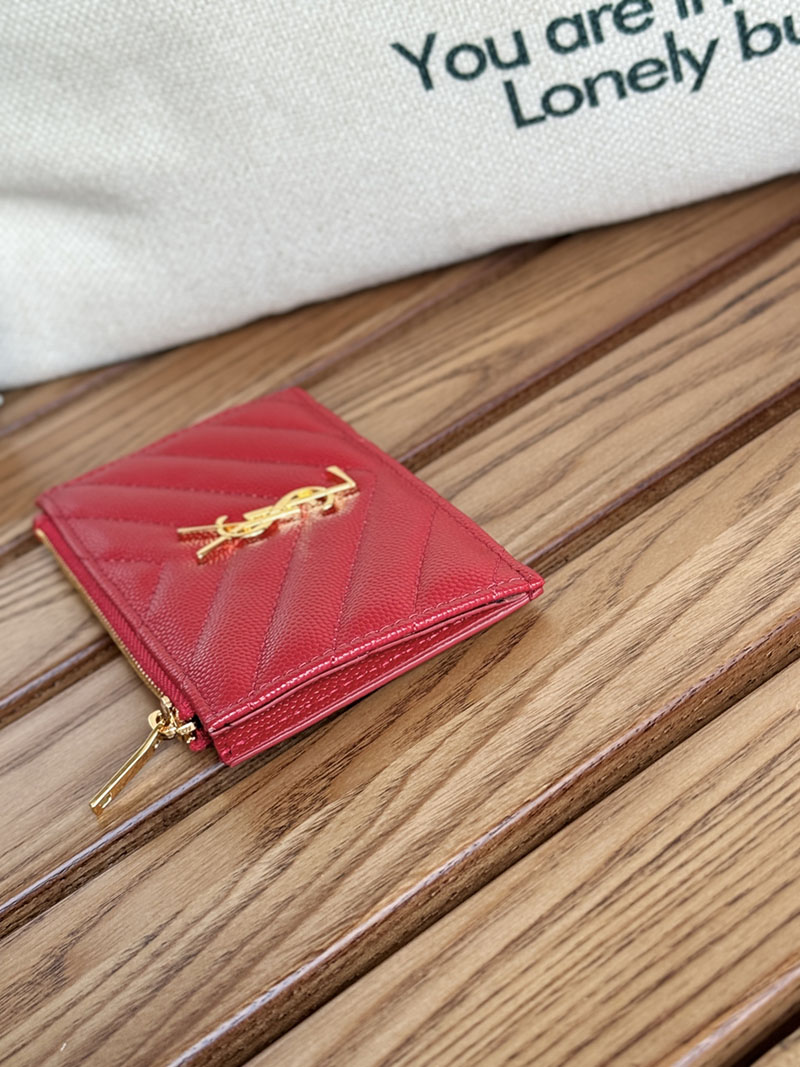 最高級サンローランスーパーコピー YSL モノグラム フラグメント ジップカードケース レディース フューシャ 607915BOW015526 カーフスキンレザー ゴールド金具 - 画像 (6)