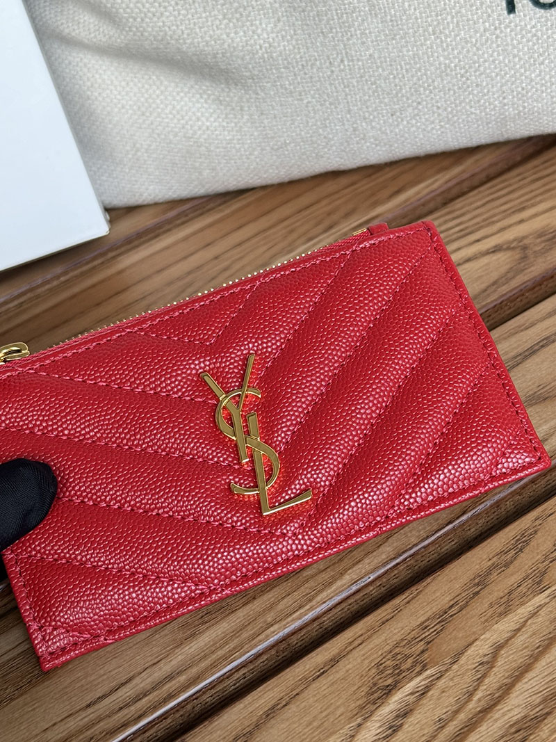 最高級サンローランスーパーコピー YSL モノグラム フラグメント ジップカードケース レディース フューシャ 607915BOW015526 カーフスキンレザー ゴールド金具 - 画像 (5)