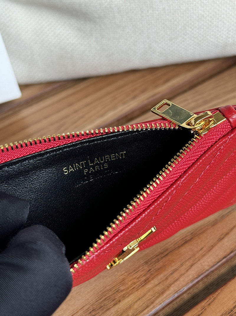 最高級サンローランスーパーコピー YSL モノグラム フラグメント ジップカードケース レディース フューシャ 607915BOW015526 カーフスキンレザー ゴールド金具 - 画像 (2)