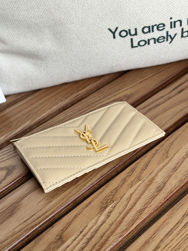 最高級サンローランスーパーコピー YSL モノグラム フラグメント ジップカードケース レディース DARK TOFFEE 607915BOW012646 カーフスキンレザー ゴールド金具 - 画像 (7)
