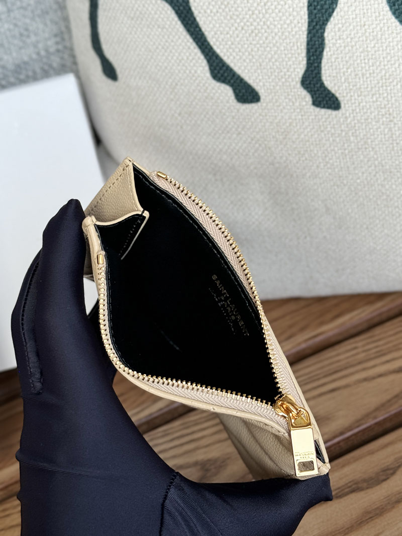 最高級サンローランスーパーコピー YSL モノグラム フラグメント ジップカードケース レディース DARK TOFFEE 607915BOW012646 カーフスキンレザー ゴールド金具 - 画像 (3)