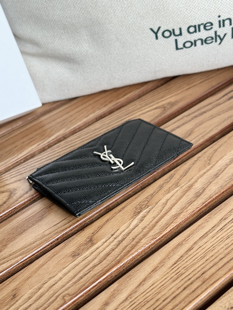 最高級サンローランスーパーコピー YSL モノグラム フラグメント ジップカードケース レディース ブラック 607915BOW021000 カーフスキンレザー シルバー金具 - 画像 (7)