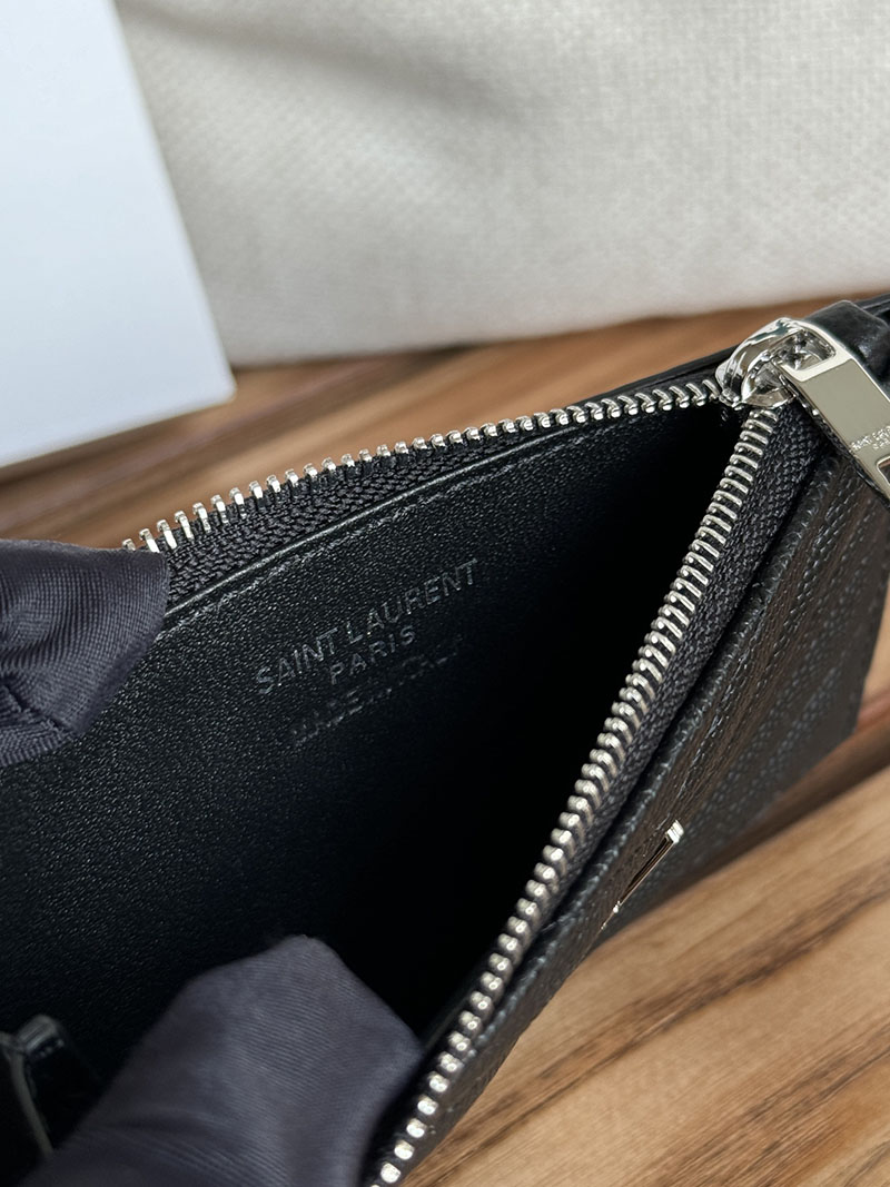 最高級サンローランスーパーコピー YSL モノグラム フラグメント ジップカードケース レディース ブラック 607915BOW021000 カーフスキンレザー シルバー金具 - 画像 (2)