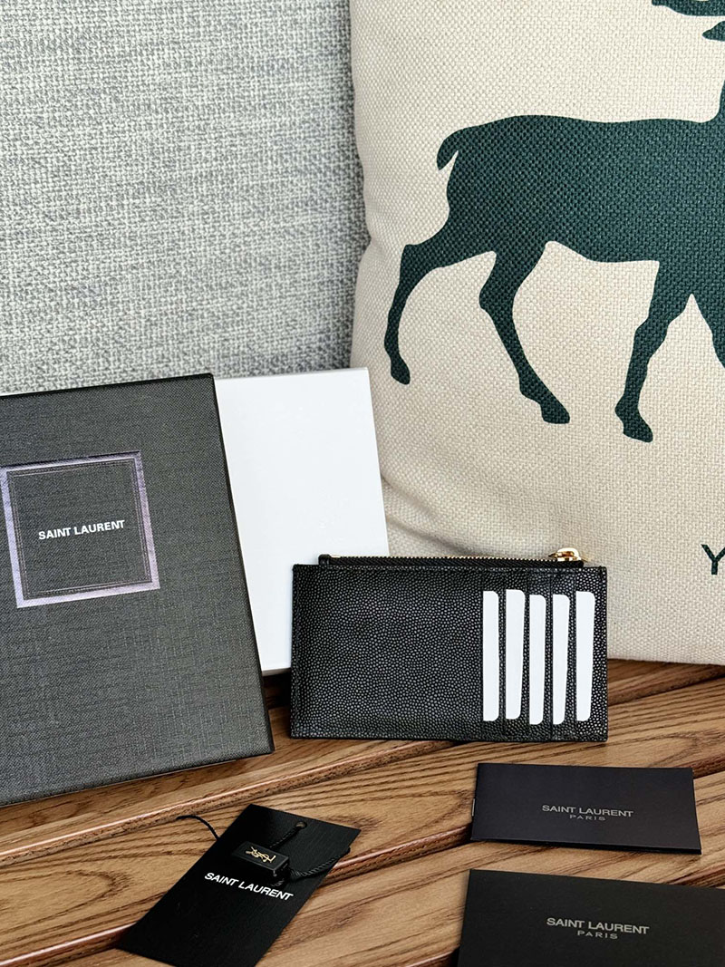 最高級サンローランスーパーコピー YSL モノグラム フラグメント ジップカードケース レディース ブラック 607915BOW011000 カーフスキンレザー ゴールド金具 - 画像 (9)
