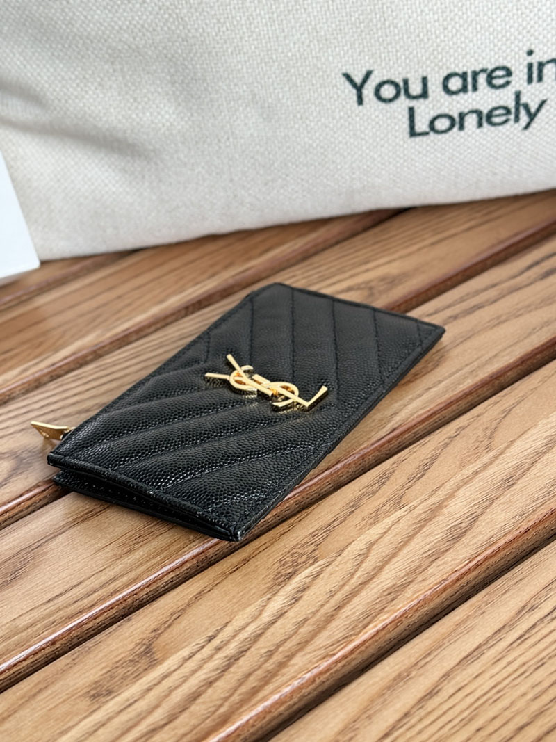 最高級サンローランスーパーコピー YSL モノグラム フラグメント ジップカードケース レディース ブラック 607915BOW011000 カーフスキンレザー ゴールド金具 - 画像 (7)