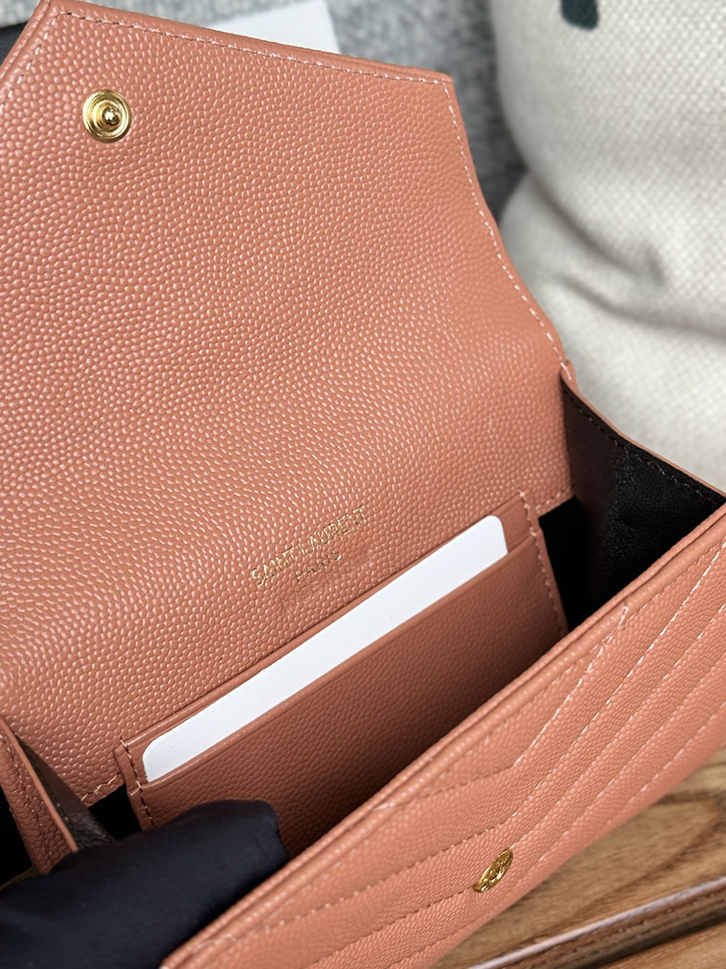最高級サンローランスーパーコピー サンローラン 財布 レディース 人気 モノグラム スモール エンベロープウォレット PALE PINK 414404BOW016920 牛革 ゴールド金具 - 画像 (3)