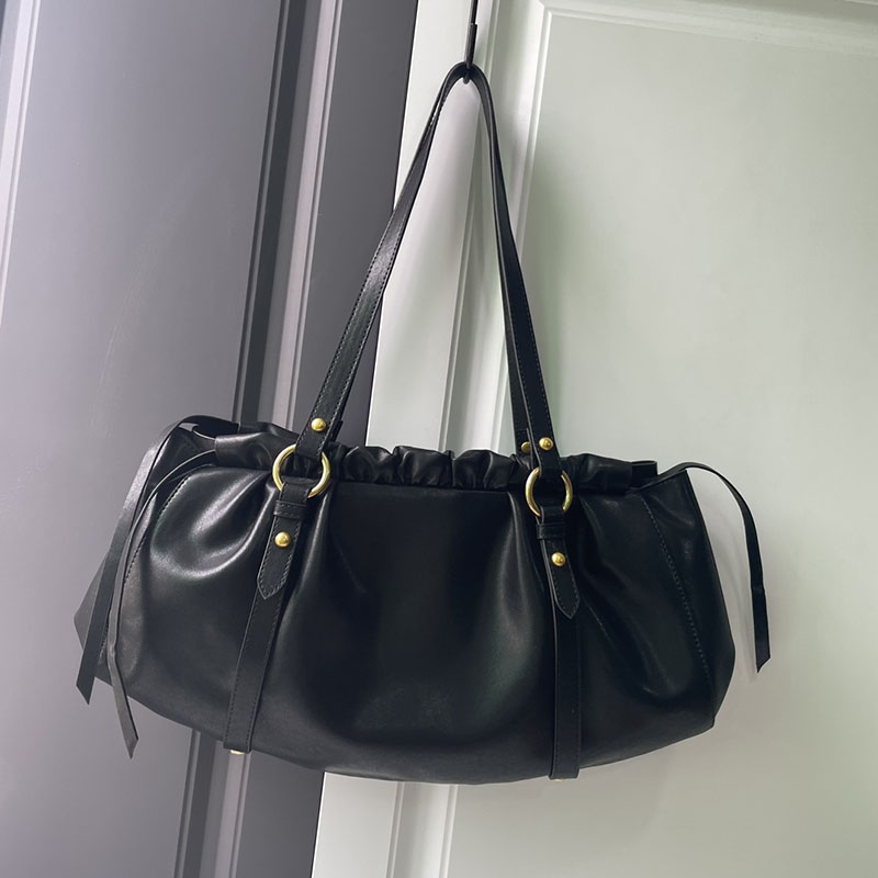N品 MiuMiu ミュウミュウ ジョワ ナッパレザー バッグ 5BG289_2CSW_F0002_V_MOO ブラック ゴールド金具 激安優良店 - 画像 (8)
