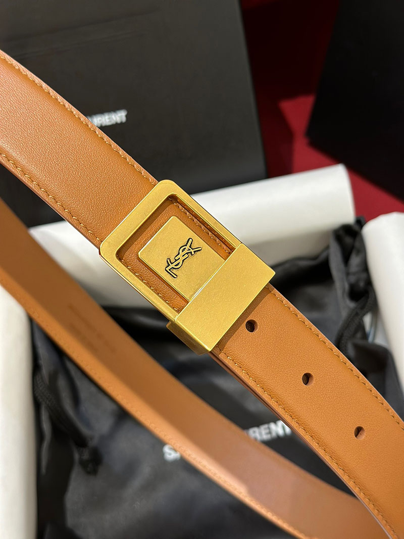 最高級サンローランスーパーコピー サンローランベルトコピー LA 66 バックルベルト コルク 732556AAB257621 カーフスキンレザー ゴールド金具 - 画像 (4)