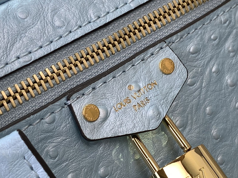 ルイヴィトン ポーチ 新作 Vanity Chain Pouch スカイブルー N85806 Ostrich leather ゴールド金具 ミニバッグ 人気 - 画像 (6)