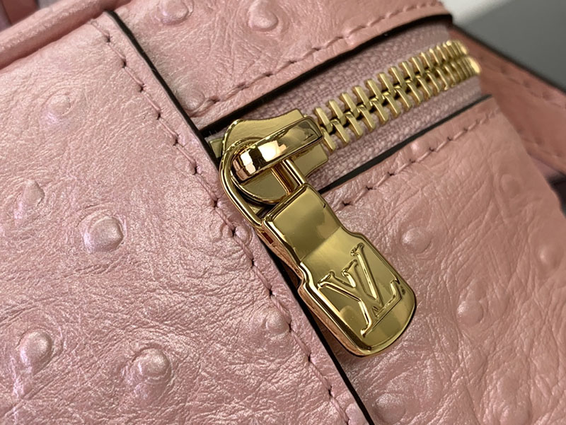 ルイヴィトン ポーチ 新作 Vanity Chain Pouch ピンク N85820 Ostrich leather ゴールド金具 ミニバッグ 人気 - 画像 (6)
