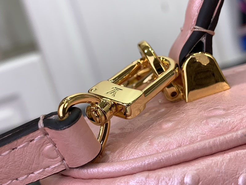 ルイヴィトン ポーチ 新作 Vanity Chain Pouch ピンク N85820 Ostrich leather ゴールド金具 ミニバッグ 人気 - 画像 (5)