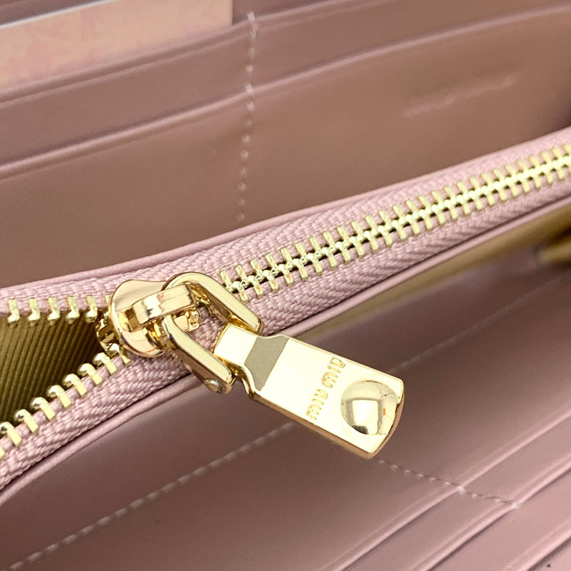 最高級MiuMiuスーパーコピー ミュウミュウ財布コピー マテラッセレザー ジップアラウンド長財布 ピンク 5ML506_2FPP_F0E18 レディース 人気 - 画像 (2)