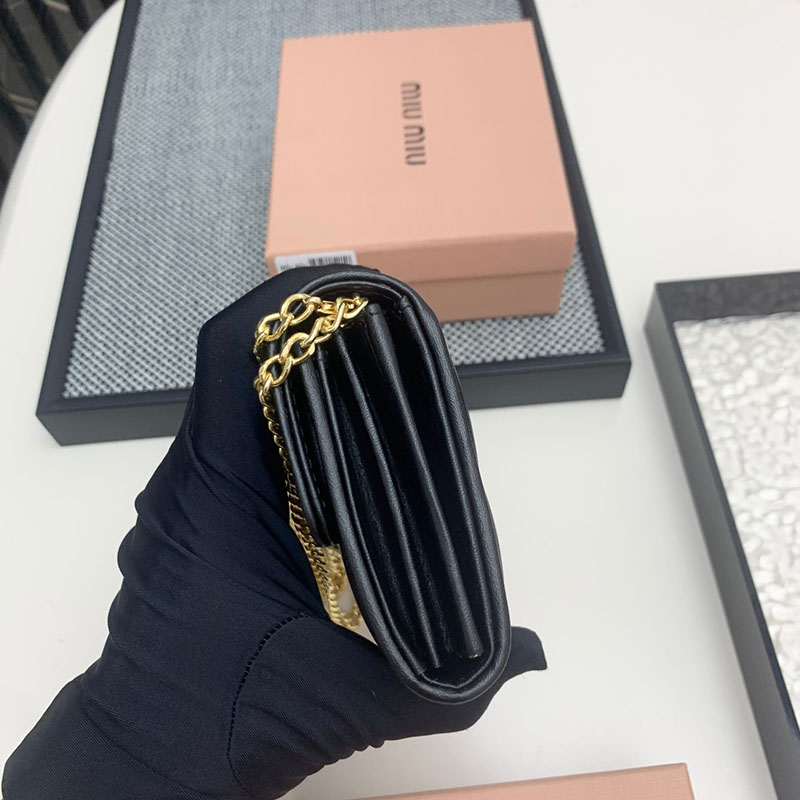 最高級MiuMiuスーパーコピー ミュウミュウ財布コピー ウォレットバッグ チェーン ショルダー財布 ブラック 5MT013_N88_F0002 レディース 人気 - 画像 (6)