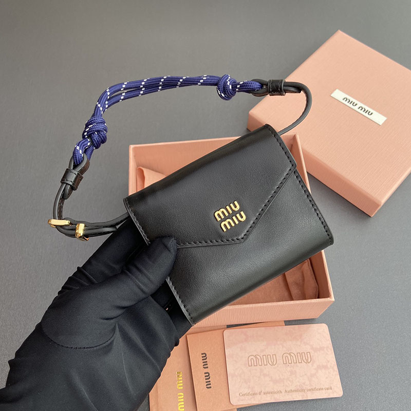 最高級MiuMiuスーパーコピー ミュウミュウ財布コピー ショルダー財布 ブラック/ネイビー 5MT024_ACRT_F0G52 レディース - 画像 (5)