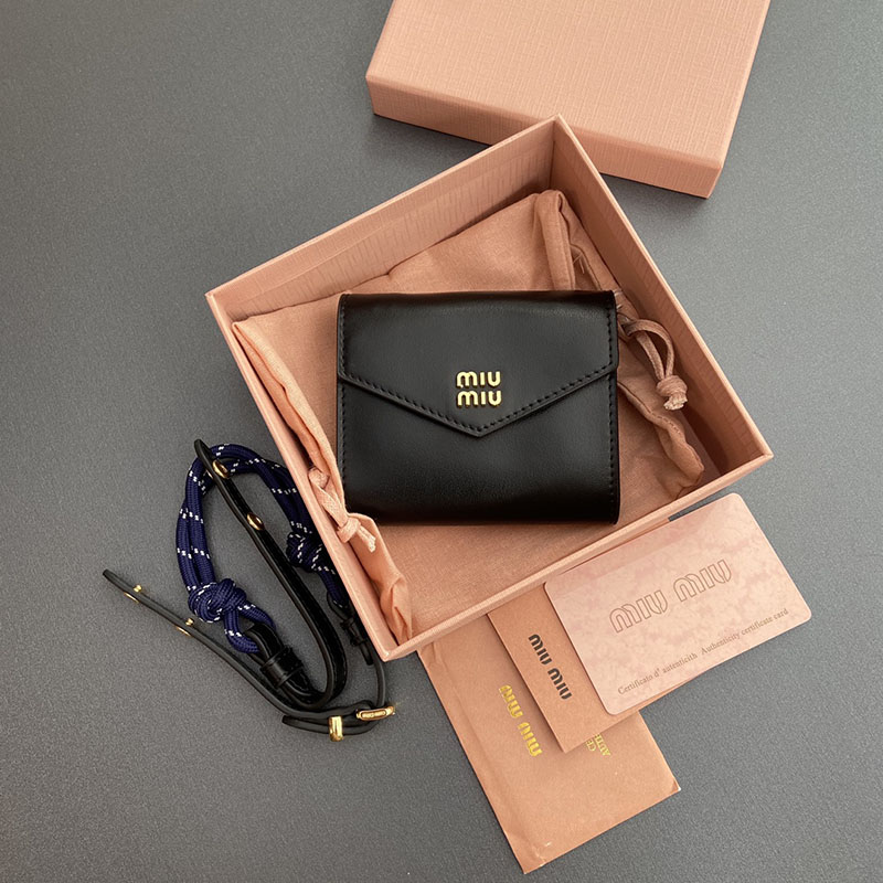 最高級MiuMiuスーパーコピー ミュウミュウ財布コピー ショルダー財布 ブラック/ネイビー 5MT024_ACRT_F0G52 レディース - 画像 (2)
