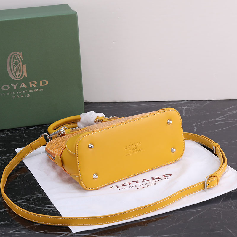 N品 GOYARD ゴヤール ヴァンドーム ミニバッグ VENDO2MINTY08CL08P イエロー シルバー金具 激安優良店 - 画像 (7)