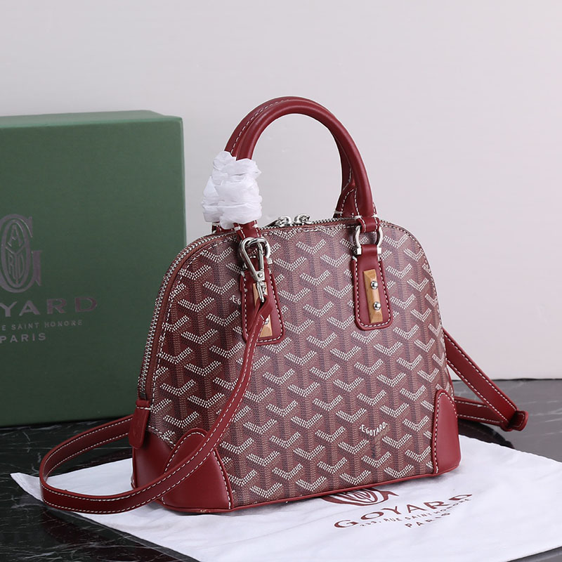 N品 GOYARD ゴヤール ヴァンドーム ミニバッグ VENDO2MINTY33CL33P バーガンディ シルバー金具 激安優良店 - 画像 (8)
